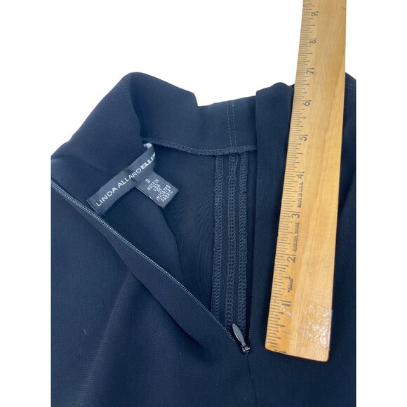 Linda Allard Ellen Tracy Black Sleeveless Zip-Back Top Womens Size 2 52d - Picture 5 of 7